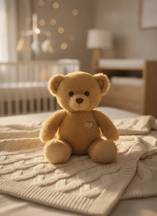 AI product shot sample: plush teddy bear